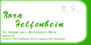 nora helfenbein business card